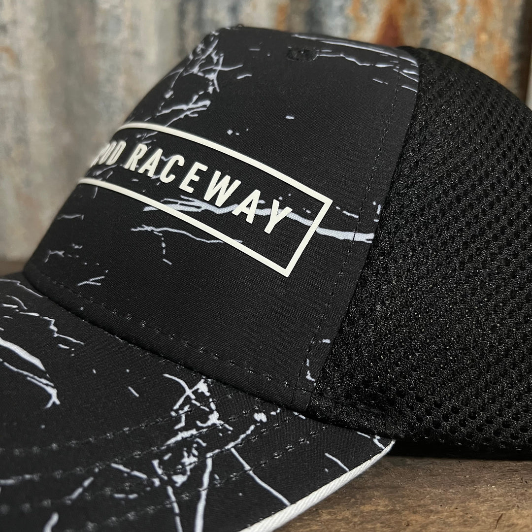 Marble Effect Cap - Black