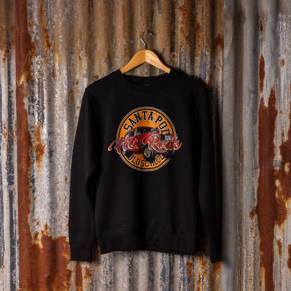 Retro Hot Rod Print Sweatshirt - Roarin' Rat