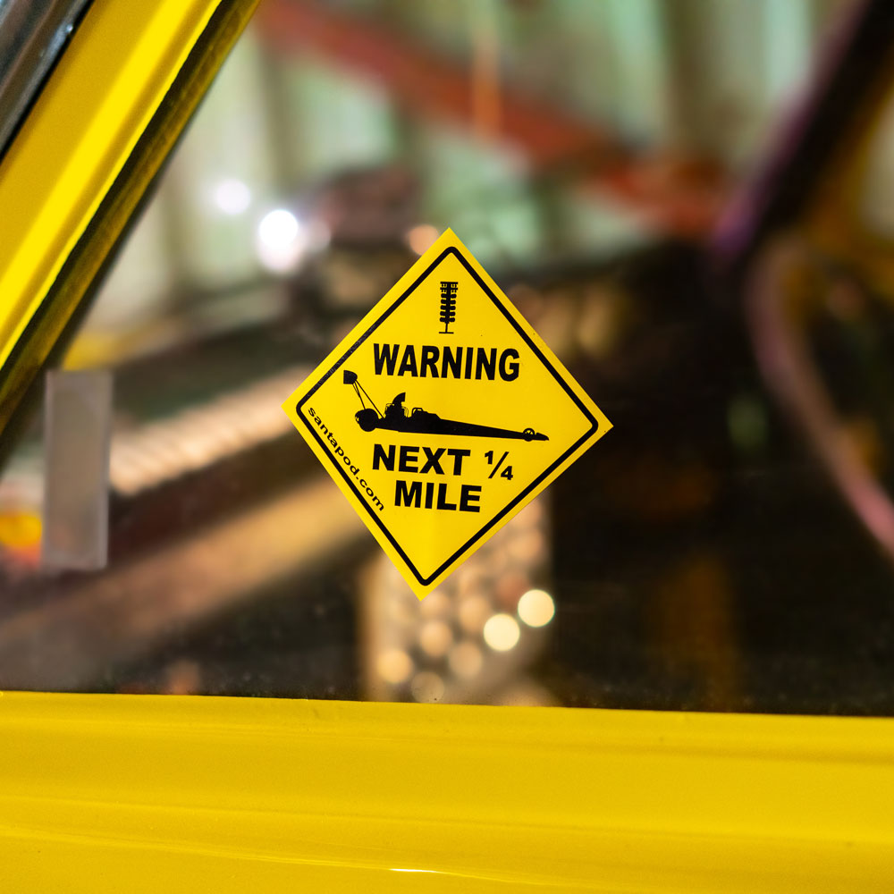 Warning Sticker - Dragster