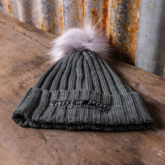 Fur Pom Pom Beanie Hat