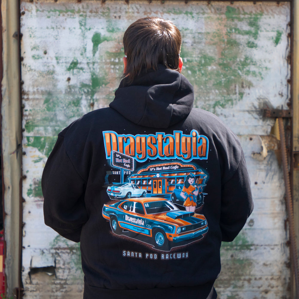 Dragstalgia Diner Hoodie - Blue/Orange