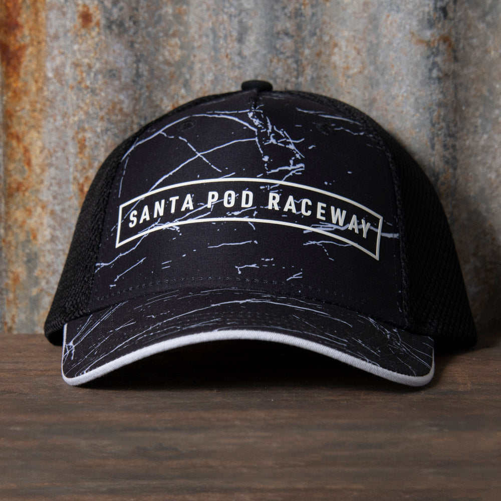 Marble Effect Cap - Black