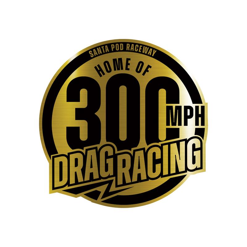 300MPH Drag Racing Sticker – Santa Pod Raceway Shop