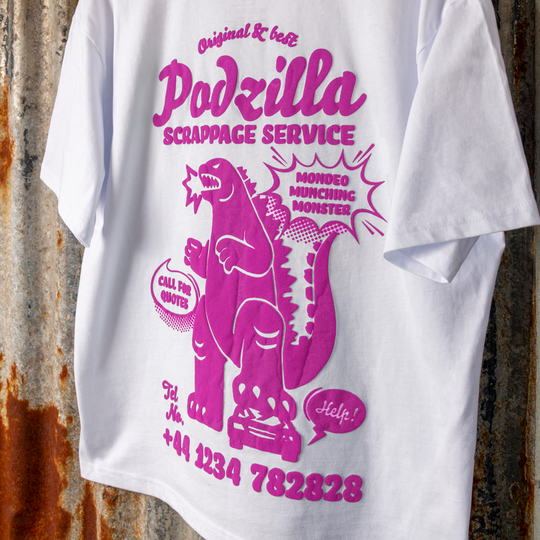 Adults Podzilla Action Tee - Pink