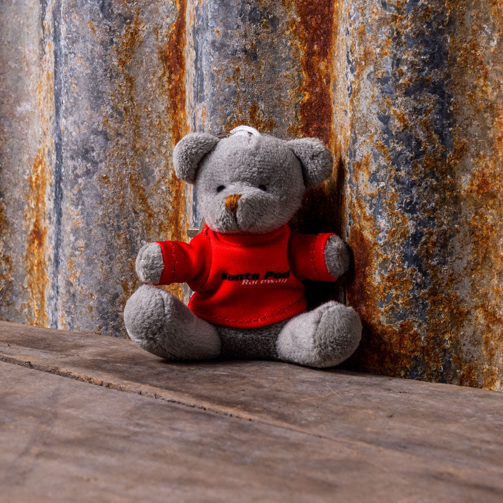 Teddy Bear Keyring Red