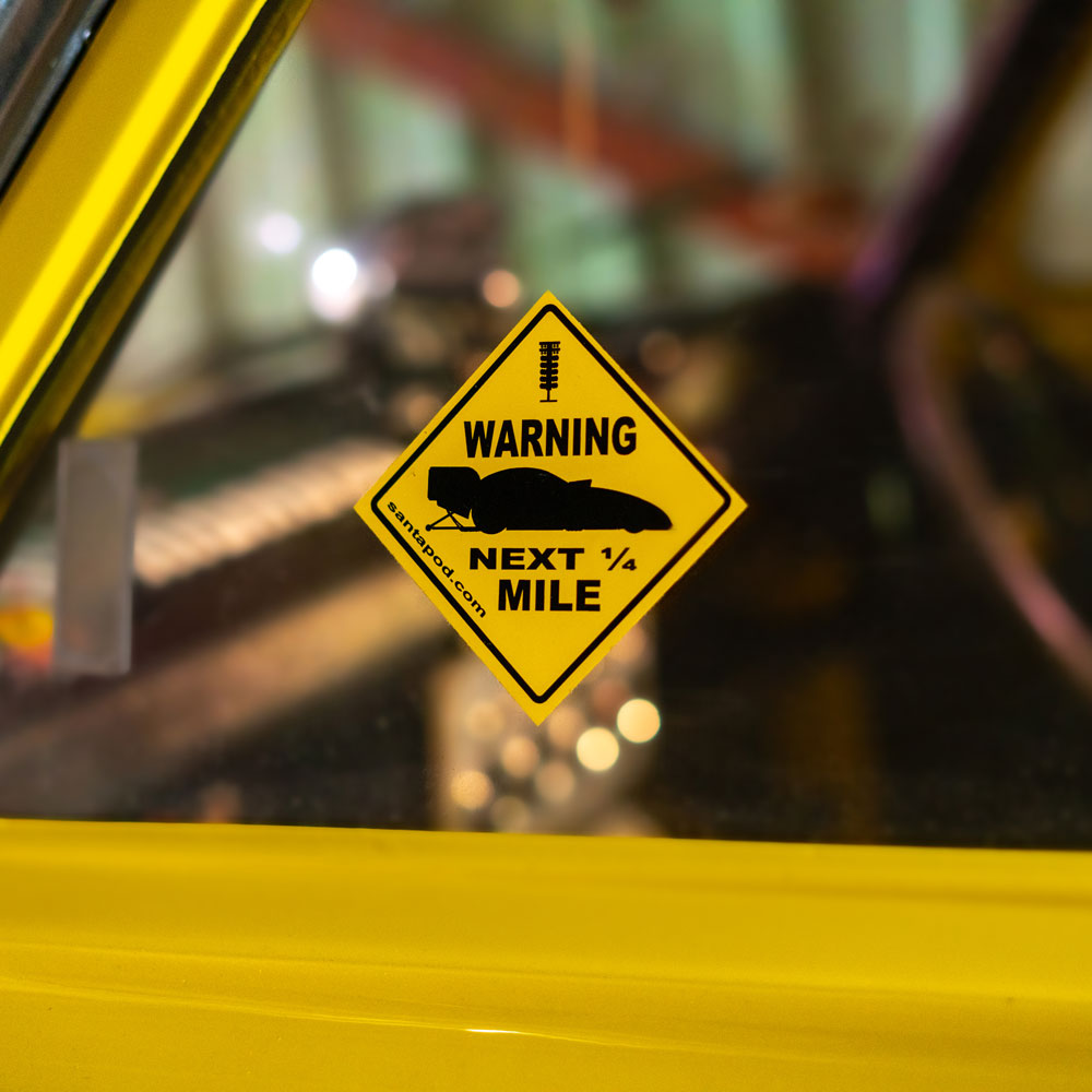 Warning Sticker - Funny Car