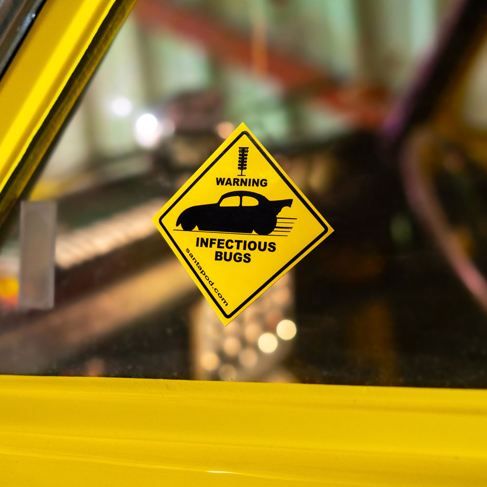 Warning Sticker - Infectious Bugs – Santa Pod Raceway Shop