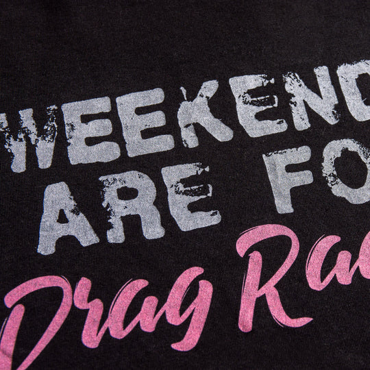 Drag Racing Weekend Tee Black Pink
